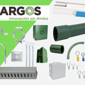 Sujeción, Tubería PVC, Terminales y Canalización ARGOS